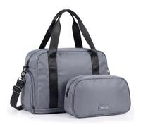 LUGG Duffle & Toiletry Bag Set - Waterproof Travel Bags for Men & Women - Lightweight, Durable 230D Twill Fabric - Fits EasyJet Cabin Size - Expandable Design - Stylish & Spacious Storage- Gunmetal