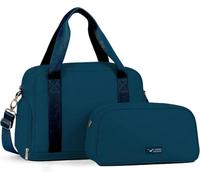 LUGG Duffle & Toiletry Bag Set - Waterproof Travel Bags for Men & Women - Lightweight, Durable 230D Twill Fabric - Fits EasyJet Cabin Size - Expandable Design - Stylish & Spacious Storage - Teal