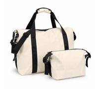 LUGG Travel Duffle & Toiletry Bag Set - 900D Waterproof PVC Holdall with Detachable Shoulder Strap, Spacious Weekend Gym Bag & Matching Wash Bag, Lightweight Durable Travel Bag for Men & Women