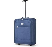 LUGG EasyJet 45x36x20 Carry-On Suitcase, Underseat Cabin Bag, Lightweight Hand Luggage 1.4kg 33L, Push-Up Trolley, Blue