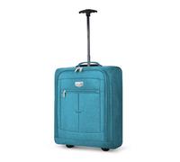 LUGG Lightweight Cabin Size Luggage - Durable 600D Snowflake Polyester - Push Up Trolley, Strong Wheels - Easyjet, Ryanair, British Airways - Overhead Locker (45x36x20cm)