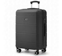 LUGG 24 Inch Jetset Suitcase Hard Shell Case 4 Wheel Travel Bag Lightweight ABS Material with TSA Lock Approved for Travel with easyJet, British Airways, RyanAir, Virgin Atlantic (65x44x25.5cm)