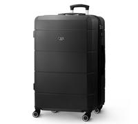 LUGG Jetset 28 Inch Large Suitcase Lightweight Hard Shell Luggage, Black