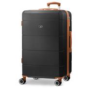 Lugg Jetset 28 Inch Large Suitcase Lightweight Hard Shell Luggage, 75 X 49 X 29Cm, 89L, Black And Brown