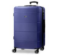 Lugg Jetset 28 Inch Large Suitcase Lightweight Hard Shell Luggage, 75 X 49 X 29Cm, 89L, Midnightblue