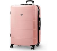 Lugg Jetset 28 Inch Large Suitcase Lightweight Hard Shell Luggage, 75 X 49 X 29Cm, 89L, Rose Gold