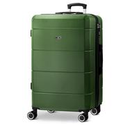 LUGG Jetset 28 Inch Large Suitcase Lightweight Hard Shell Luggage with TSA Lock Water-Resistant & ABS Spinner Suitcase, Army Green