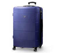 LUGG - Jetset 28 Inch Large Suitcase - Lightweight Hard Shell Luggage with TSA Lock - Water-Resistant ABS Spinner Suitcase - 4 Wheels - 75x49x29cm Travel Bag- Midnight Blue