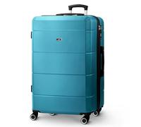 LUGG - Jetset 28 Inch Large Suitcase - Lightweight Hard Shell Luggage with TSA Lock - Water-Resistant ABS Spinner Suitcase - 4 Wheels - 75x49x29cm Travel Bag- Teal