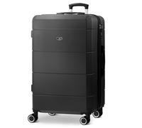 LUGG Jetset 28 Inch Large Suitcase Lightweight Hard Shell Luggage with TSA Lock Water-Resistant & ABS Spinner Suitcase, Black