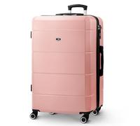LUGG - Jetset 28 Inch Large Suitcase - Lightweight Hard Shell Luggage with TSA Lock - Water-Resistant ABS Spinner Suitcase - 4 Wheels - 75x49x29cm Travel Bag- Rose Gold