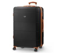 Lugg Jetset 28" Large Suitcase- 75 x 49 x 29cm, 360° Wheels, TSA Lock in Jet Black | Size: 75 x 49 x 29 cm Lugg Jet Black 75 x 49 x 29 cm