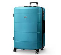 Lugg Jetset 28" Large Suitcase- 75 x 49 x 29cm, 360° Wheels, TSA Lock in Teal | Size: 75 x 49 x 29 cm Lugg Teal 75 x 49 x 29 cm