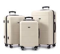 LUGG Jetset 3 Piece Suitcase Set, 20/24/28 Inch Lightweight ABS Hard Shell Luggage, TSA Locks, 4 Spinner Wheels, Telescopic Handles, Water-Resistant Travel Cases for Cabin & Checked Baggage