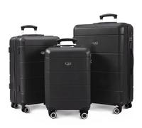 LUGG Jetset 3 Piece Suitcase Set, 20/24/28 Inch Lightweight ABS Hard Shell Luggage, TSA Locks, 4 Spinner Wheels, Telescopic Handles, Water-Resistant Travel Cases for Cabin & Checked Baggage