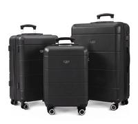 LUGG Jetset 3 Piece Suitcase Set, 20/24/28 Inch Lightweight ABS Hard Shell Luggage, TSA Locks, 4 Spinner Wheels, Telescopic Handles, Water-Resistant Travel Cases for Cabin & Checked Baggage
