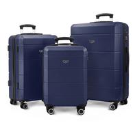 Lugg Jetset 3 Piece Suitcases, Set 20/24/28 Inch - Abs Hard Shell, Tsa Lock In Midnight Midnight