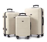 LUGG Jetset 3 Piece Suitcase Set, 20/24/28 Inch Lightweight ABS Hard Shell Luggage, TSA Locks, 4 Spinner Wheels, Telescopic Handles, Water-Resistant Travel Cases for Cabin & Checked Baggage