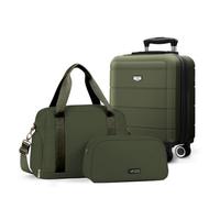 Lugg Jetset 3-Piece Travel Set - easyJet 45x25x20 cm Underseat Hard Shell Cabin Suitcase, Duffel Bag and Toiletry Bag for Lightweight Airline Hand Luggage Travel