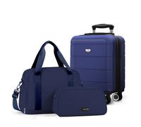 Lugg Jetset 3-Piece Travel Set 15Inch Suitcase, Duffel Bag & Toiletry Bag, Midnight Blue