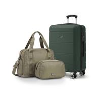 Lugg Jetset 3-Piece Travel Set - 24Inch Suitcase, Duffel Bag & Toiletry Bag In Khaki Khaki