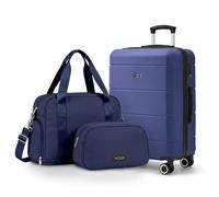 Lugg Jetset 3-Piece Travel Set - 24inch Suitcase, Duffel Bag & Toiletry Bag in Midnight Lugg Midnight