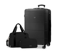 Lugg Jetset 3-Piece Travel Set 28Inch Suitcase, Duffel Bag & Toiletry Bag, Black