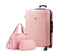 Lugg Jetset 3-Piece Travel Set 28Inch Suitcase, Duffel Bag & Toiletry Bag, Rose Gold