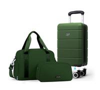 Lugg Jetset 3-Piece Travel Set - Ryanair 40x25x20 cm Hard Shell Cabin Bag with Detachable Wheels, Duffel Bag and Toiletry Bag for Lightweight Airline Hand Luggage Travel