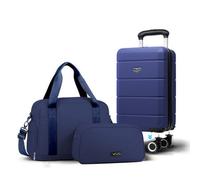 Lugg Jetset 3-Piece Travel Set 40Cm Suitcase, Duffel Bag & Toiletry Bag, Midnight Blue