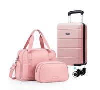 Lugg Jetset 3-Piece Travel Set 40Cm Suitcase, Duffel Bag & Toiletry Bag, Rose Gold