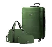 Lugg Jetset 3-Piece Travel Set - 75×49×29 cm Hard Shell Large Check-in Suitcase + Duffel Bag + Toiletry Bag