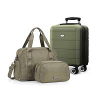 LUGG Jetset 3-Piece Travel Set - easyJet 45x25x20 cm Underseat Hard Shell Cabin Suitcase, Duffel Bag and Toiletry Bag for Lightweight Airline Hand Luggage Travel