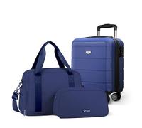 Lugg Jetset 3-Piece Travel Set - easyJet 45x25x20 cm Underseat Hard Shell Cabin Suitcase, Duffel Bag and Toiletry Bag for Lightweight Airline Hand Luggage Travel