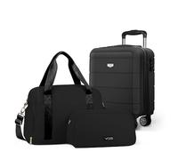 LUGG Jetset 3-Piece Travel Set - easyJet 45x25x20 cm Underseat Hard Shell Cabin Suitcase, Duffel Bag and Toiletry Bag for Lightweight Airline Hand Luggage Travel