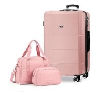 Lugg Jetset 3-Piece Travel Set - EasyJet 86x58x31 cm Underseat Hard Shell Cabin Suitcase, Duffel Bag and Toiletry Bag for Lightweight Airline Hand Luggage Travel