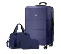 Lugg Jetset 3-Piece Travel Set - EasyJet 86x58x31 cm Underseat Hard Shell Cabin Suitcase, Duffel Bag and Toiletry Bag for Lightweight Airline Hand Luggage Travel