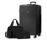 Lugg Jetset 3-Piece Travel Set - EasyJet 86x58x31 cm Underseat Hard Shell Cabin Suitcase, Duffel Bag and Toiletry Bag for Lightweight Airline Hand Luggage Travel