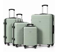 LUGG Jetset 4 Piece Suitcase Set, 20/24/28/32 Inch Lightweight ABS Hard Shell Luggage, TSA Locks, 4 Spinner Wheels, Telescopic Handles, Water-Resistant Travel Cases for Cabin & Checked Baggage