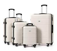 LUGG Jetset 4 Piece Suitcase Set, 20/24/28/32 Inch Lightweight ABS Hard Shell Luggage, TSA Locks, 4 Spinner Wheels, Telescopic Handles, Water-Resistant Travel Cases for Cabin & Checked Baggage