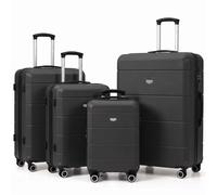 LUGG Jetset 4 Piece Suitcase Set, 20/24/28/32 Inch Lightweight ABS Hard Shell Luggage, TSA Locks, 4 Spinner Wheels, Telescopic Handles, Water-Resistant Travel Cases for Cabin & Checked Baggage
