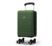 LUGG - Jetset 40cm Suitcase - 40x25x20cm- Ryanair Compatible - TSA Lock - Underseat Size - Hard Shell ABS - Spinner & Removable Wheels - Lightweight Travel Luggage- Army Green