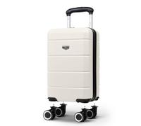 LUGG - Jetset 40cm Suitcase - 40x30x20cm- Ryanair Compatible - Underseat Size - Hard Shell ABS - Spinner & Removable Wheels - Lightweight Travel Luggage - Stone