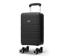 LUGG - Jetset 40cm Suitcase - 40x30x20cm- Ryanair Compatible - Underseat Size - Hard Shell ABS - Spinner & Removable Wheels - Lightweight Travel Luggage- Black