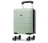 LUGG - Jetset 40cm Suitcase - 40x30x20cm- Ryanair Compatible - Underseat Size - Hard Shell ABS - Spinner & Removable Wheels - Lightweight Travel Luggage -Sage Green
