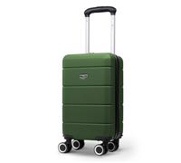 LUGG - Jetset 40cm Suitcase - 40x30x20cm- Ryanair Compatible - Underseat Size - Hard Shell ABS - Spinner & Removable Wheels - Lightweight Travel Luggage- Army Green