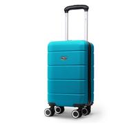 LUGG - Jetset 40cm Suitcase - 40x30x20cm- Ryanair Compatible - Underseat Size - Hard Shell ABS - Spinner & Removable Wheels - Lightweight Travel Luggage- Teal