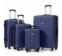 LUGG Jetset 4 Piece Suitcase Set, 20/24/28/32 Inch Lightweight ABS Hard Shell Luggage, TSA Locks, 4 Spinner Wheels, Telescopic Handles, Water-Resistant Travel Cases for Cabin & Checked Baggage