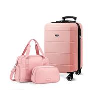 LUGG Jetset 3-Piece Travel Set - 28 Inch Hard Shell Suitcase with TSA Lock, Duffle & Toiletry Bag Set, Lightweight ABS Luggage, Waterproof Travel Bags, 4 Spinner Wheels, 75 x 49 x 29 cm