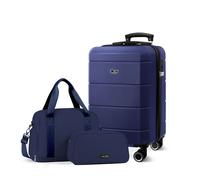 LUGG Jetset 3-Piece Travel Set - 28 Inch Hard Shell Suitcase with TSA Lock, Duffle & Toiletry Bag Set, Lightweight ABS Luggage, Waterproof Travel Bags, 4 Spinner Wheels, 75 x 49 x 29 cm